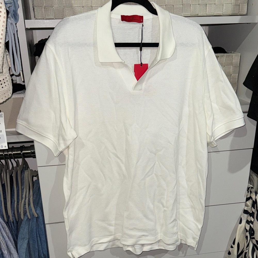 Carolina Herrera Classic White Polo Shirt